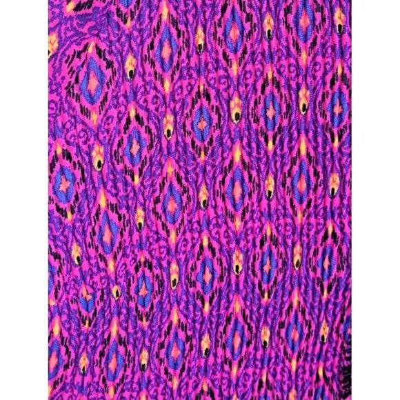 Catherines 14W-16W Multicolor Scoop Neck Baby Doll Sheer Top Chevron Beading - Picture 5 of 8